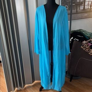 Elegant Blue Swim Coverup